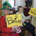 Sylvia and Marje calling Blarney during the Feelin' Lucky game