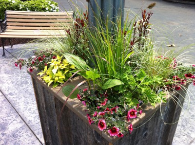 Flagpole planter